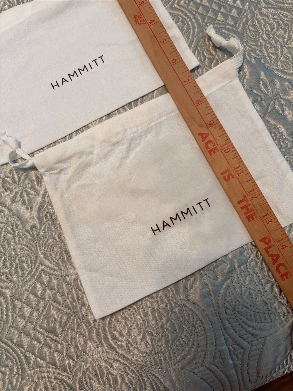 Hammitt Cream Drawstring Storage Bags - Pair